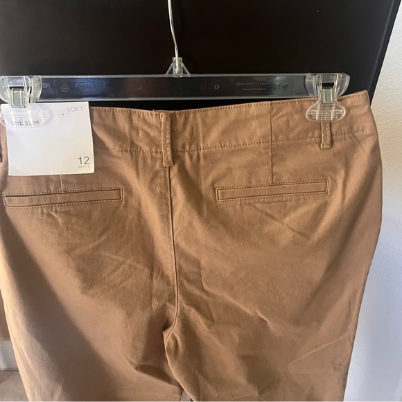 LOFT PETITE CHINO PANTS 12P KHAKI - Picture 4 of 12
